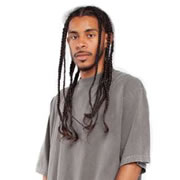 Model wearing Shaka Wear SHGD Garment-Dyed Crewneck T-Shirt