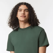 Model wearing American Apparel 1301 Heavyweight Cotton T-Shirt