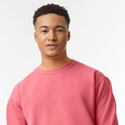 Model wearing Comfort Colors 1566 Garment-Dyed Sweatshirt