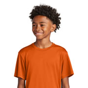 Model wearing Sport-Tek YST350 Youth PosiCharge Competitor Tee